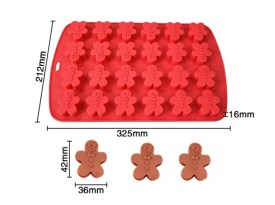 Molde silicona 24 mini muñecos de jengibre 